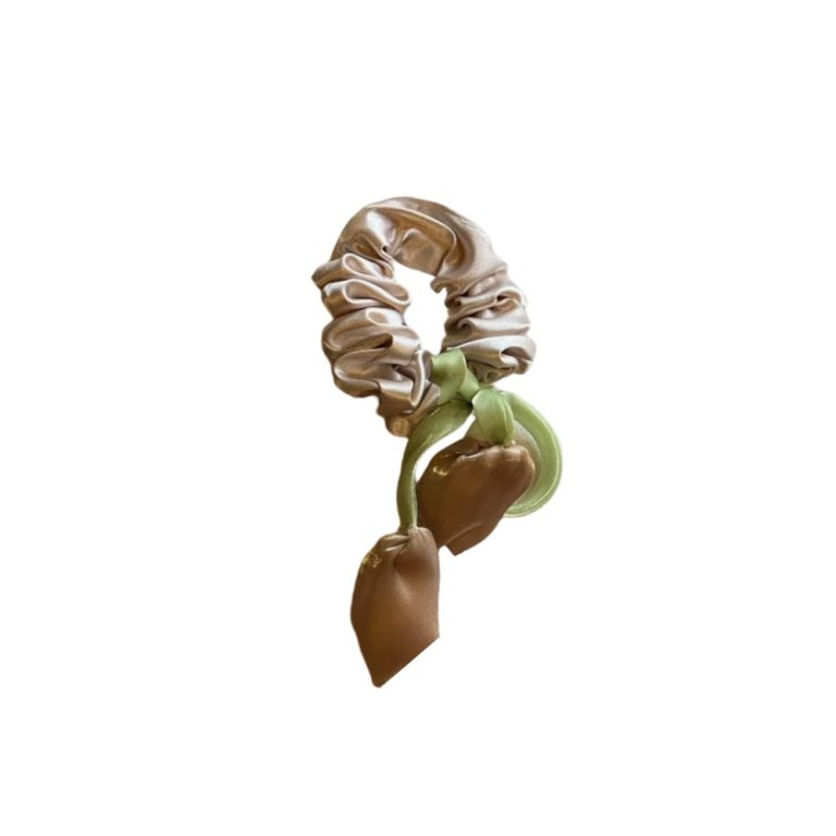 کش مو ساتن کرم با گل کرم