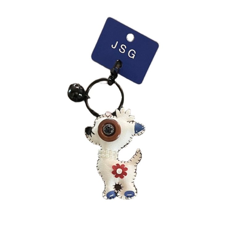 چارم بگ فانتزی سفید طرح لاما آویز کیف دخترانه