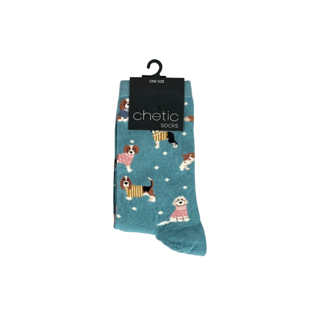 cheti-socks-dogs-blue جوراب زنانه چتیک طرح سگ