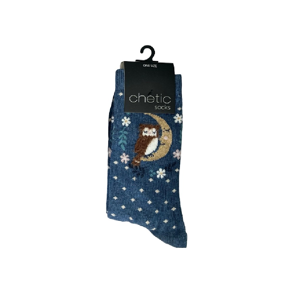 chetics-socks-owl-moon جوراب زنانه چتیک طرح جغد و ماه