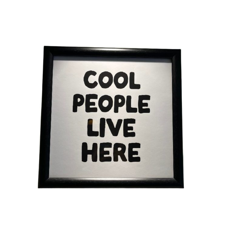 تابلو متن با قاب سیاه cool people