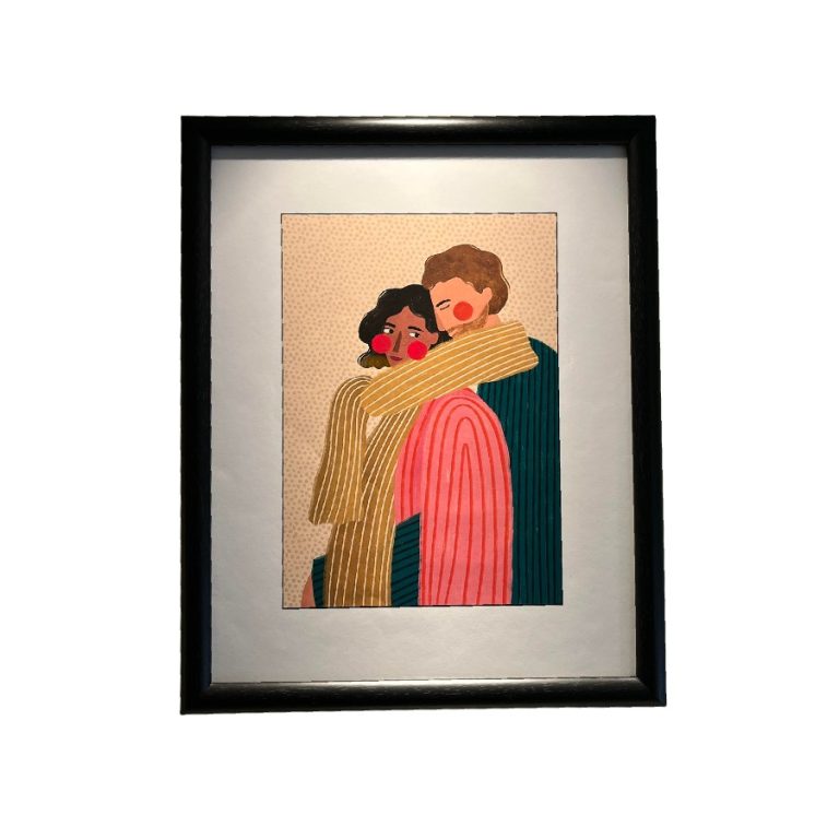 تابلو آغوش قاب سیاه