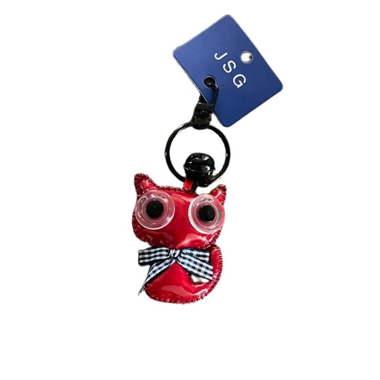 چارم بگ گربه فانتزی قرمز آویز کیف دخترانه